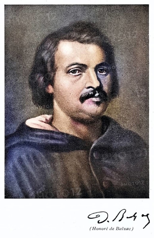 Honore de Balzac (1799-1850) French novelist and literary critic, Historical, digitally restored reproduction from a 19th century original, Record date not stated