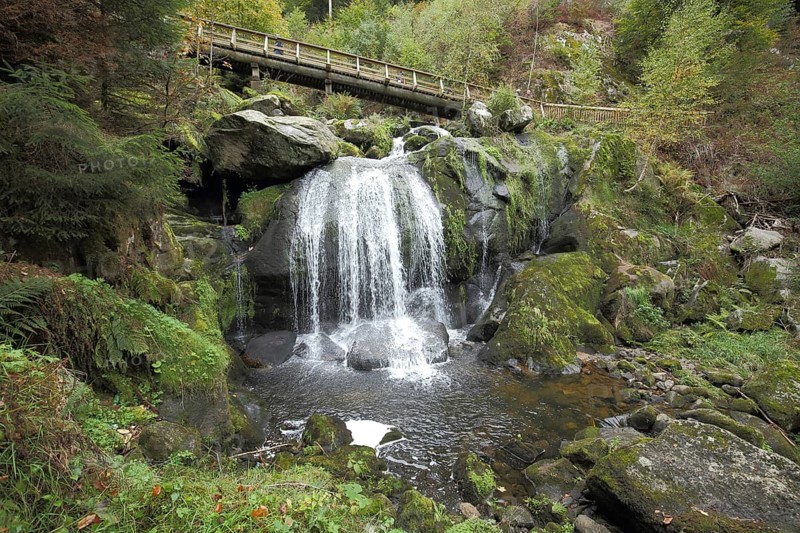 Triberg Waterfalls and Bach Gutach, Triberg, Southern Black Forest, Black Forest, Baden-Württemberg, Germany