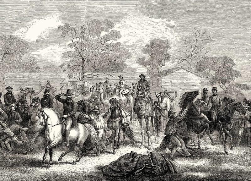 Start of the Burke and Wills expedition, Royal Park, Melbourne on 20 August 1860