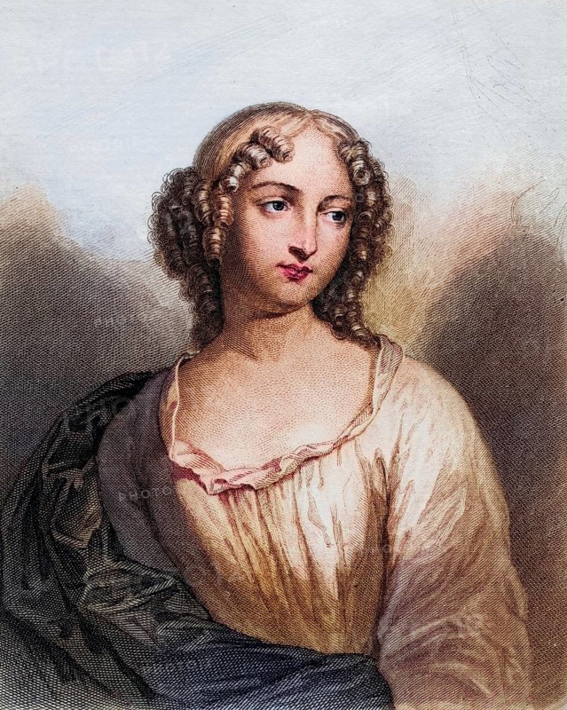 Francoise Louise de La Baume Le Blanc, Duchess of La Valliere and Vaujours, called Louise de La Valliere (born 6 August 1644 in Tours, died June 1710 in Paris) was mistress of the French King Louis XIV from 1661, Historical, digitally restored reproduction from a 19th century original, Record date not stated
