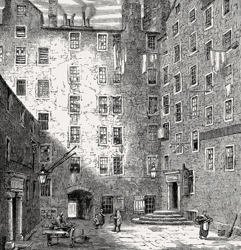Mylnes Court at University of Edinburgh, Scotland, 19th century