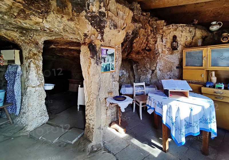 Cave flats in Langenstein, district of Halberstadt, Harz county, Saxony-Anhalt, Germany