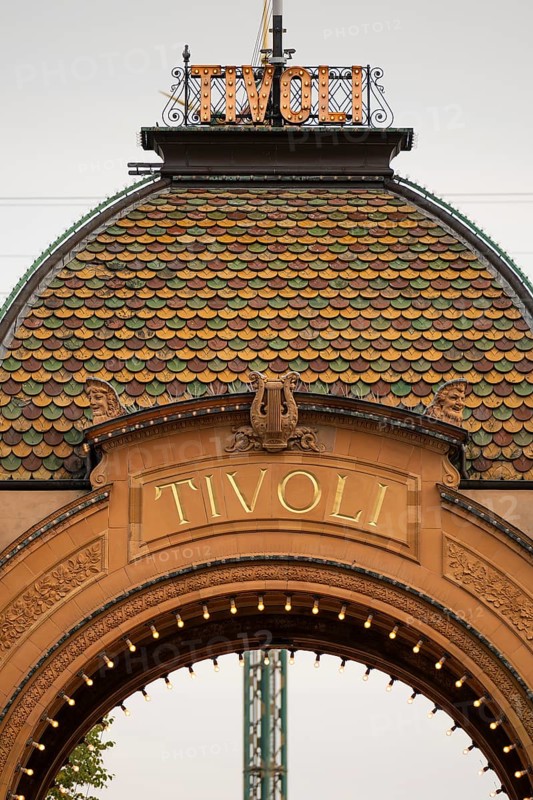 Entrance, Tivoli Amusement and Recreation Park, Copenhagen, Denmark