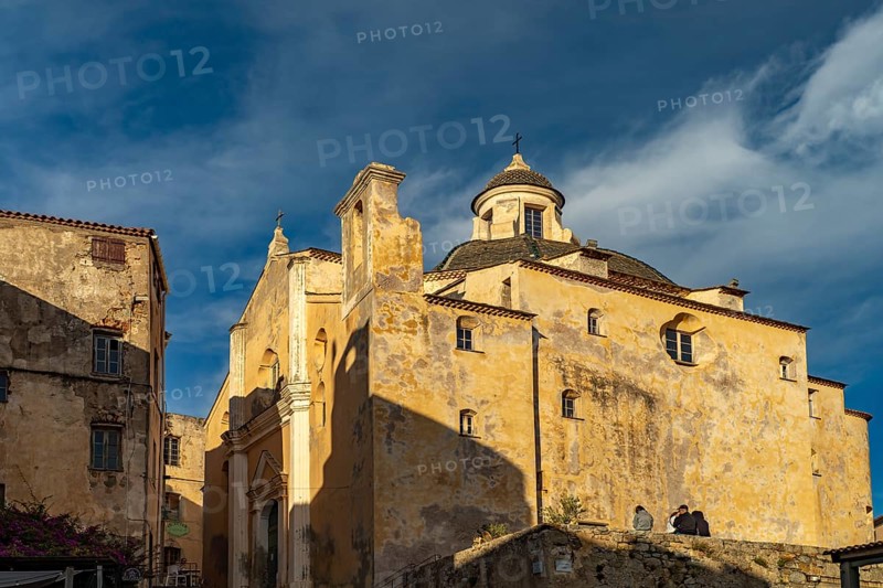 The church of St-Jean-Baptiste in the citadel of Calvi, Balagne, Corsica, France