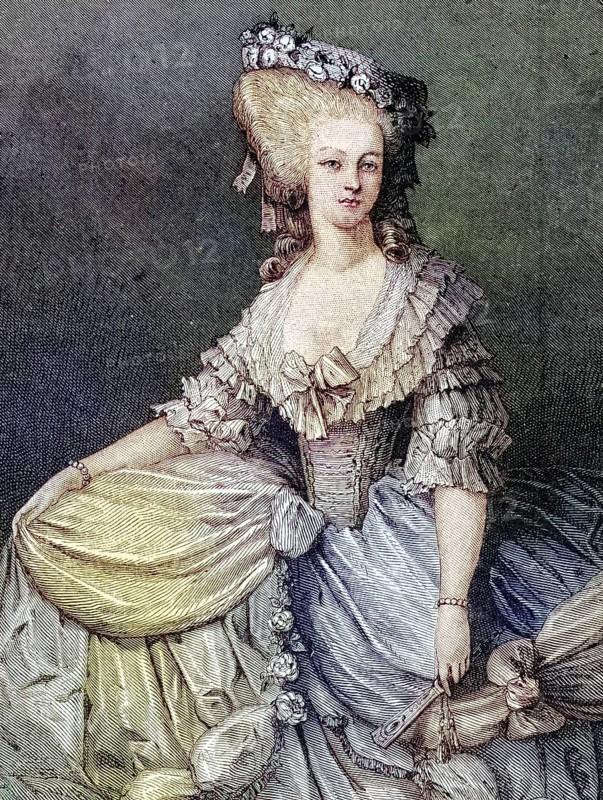 Marie-Louise of Savoy (born 8 September 1749 in Turin died 3 September 1792 in Paris) was a born Princess of Savoy, Historical, digitally restored reproduction from a 19th century original, Record date not stated