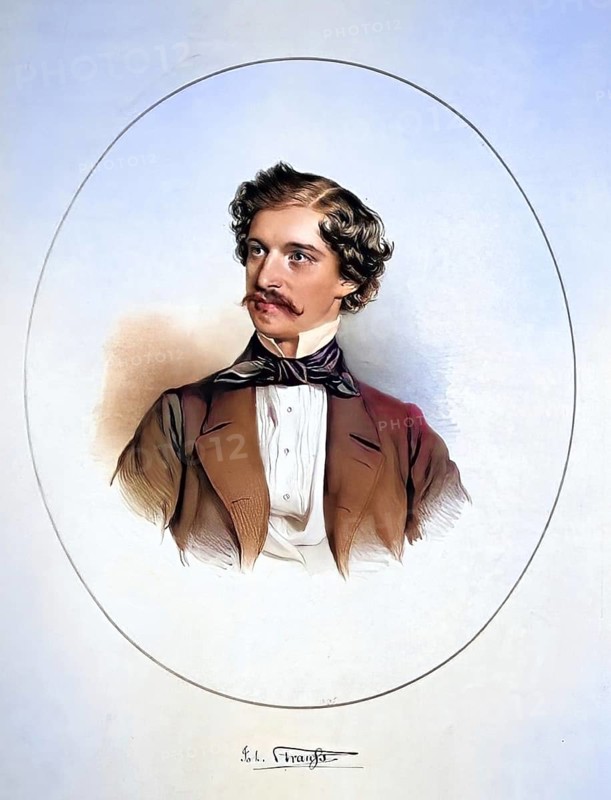 Johann Baptist Strauss (born 25 October 1825 (2) in St. Ulrich near Vienna, today part of Vienna-Neubau, died 3 June 1899 in Vienna) was an Austrian-German conductor and composer and was internationally renowned as the Waltz King . To distinguish him from his father of the same name, he is also known as Johann Strauss (son), Historic, digitally restored reproduction from a 19th century original, Record date not stated