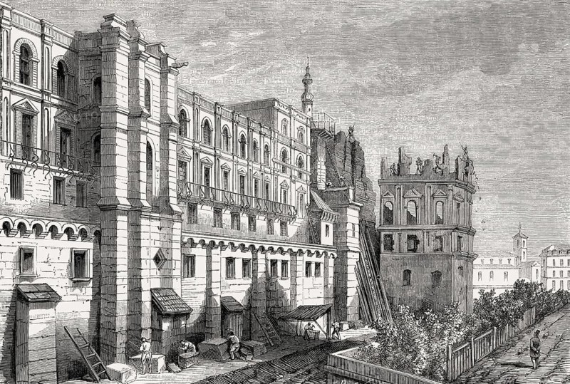 Restoration ot Château de Saint-Germain-en-Laye, near Paris, 1863