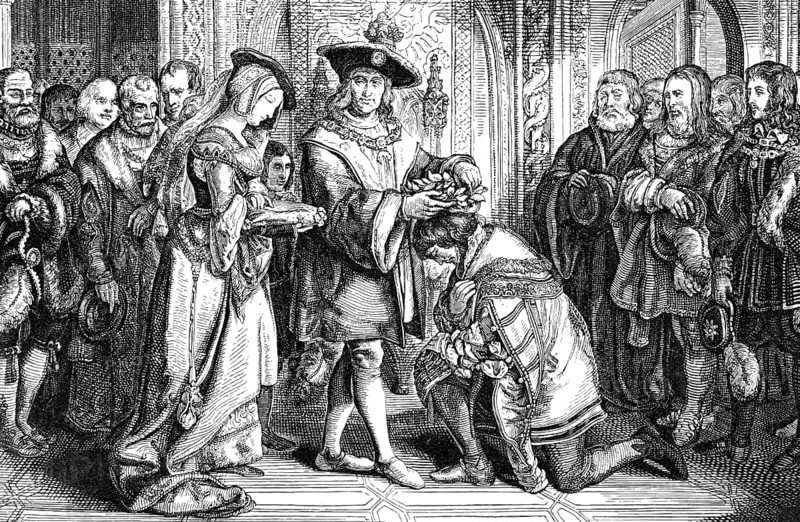 The coronation of Ulrich von Hutten by Maximilian I von Habsburg