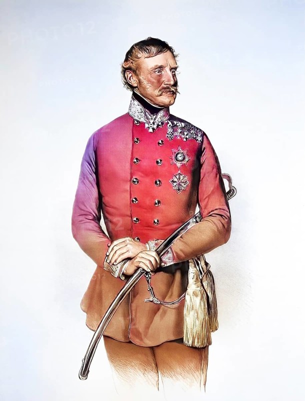 Count Georg Anton Franz von Thurn und Valsassina (born 3 January 1788 in Prague, died 9 February 1866 in Vienna) was an imperial Austrian Field Master, Historical, digitally restored reproduction from a 19th century original, Record date not stated