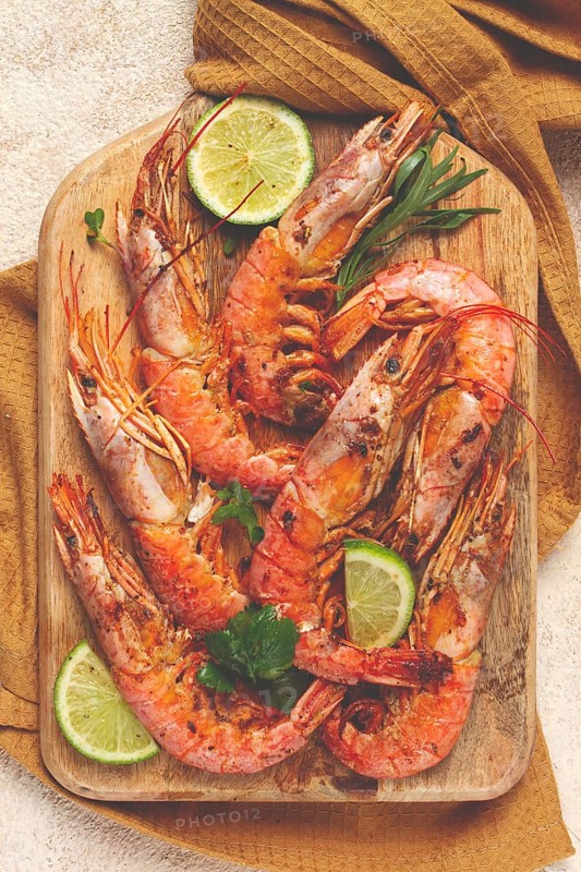 Fried Langoustines, Australian, lime and herbs, spices, homemade, no people