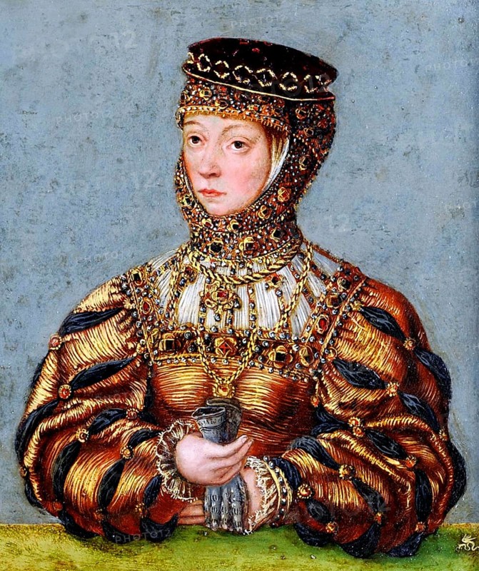 Barbara Radziwill (6 December 1520 - 8 May 1551) was a noblewoman from the Lithuanian noble family of Radvila. As the wife of Sigismund II. August, she was Queen of Poland and Grand Duchess of Lithuania from 1550, digitally enhanced reproduction of a 19th century original, historical