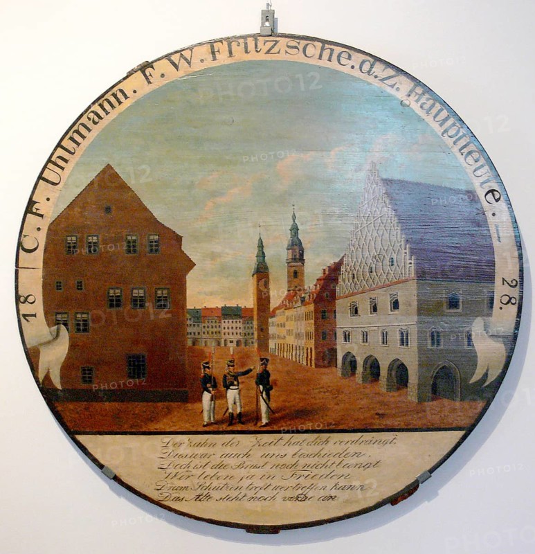 Old shooting target from Chemnitz, around 1900, Saxony, Germany, digitally enhanced reproduction from a historical original, public domain