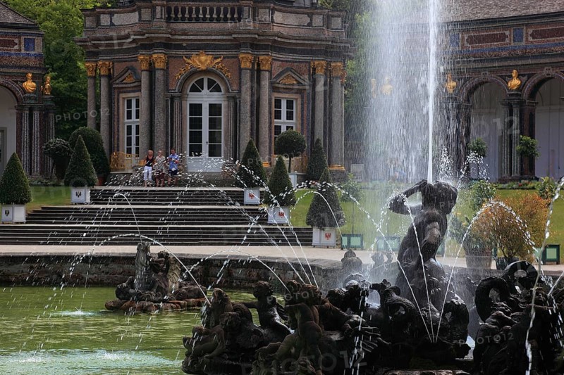 Water features of the Upper Grotto, Sun Temple, Hermitage in Bayreuth, Upper Franconia, Bavaria, Germany