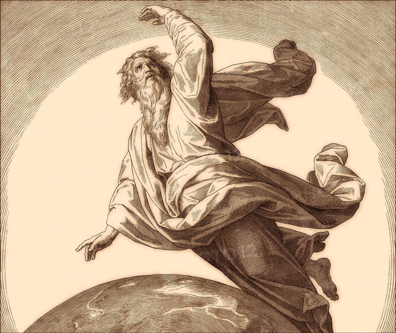Creation of the Sky, Old Testament, by Julius Schnorr von Carolsfeld, 1860