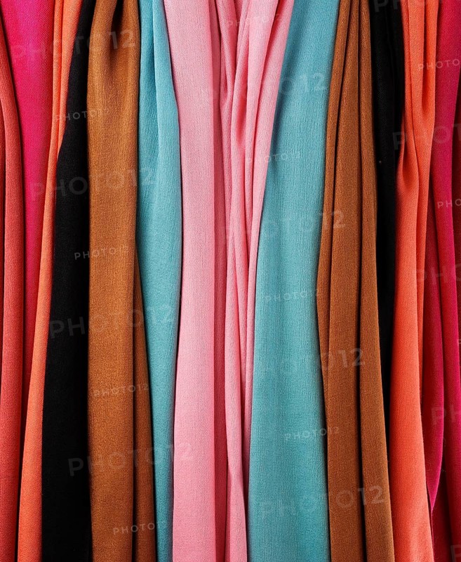 Different coloured fabric panels