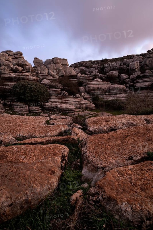 Bizarre limestone rock formations, El Torcal nature reserve, Torcal de Antequera, Malaga province, Andalusia, Spain