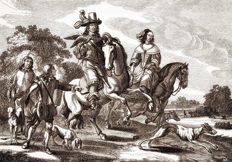 Frederick William of Brandenburg, 1620 - 1688, Elector of the Holy Roman Empire with his wife Louise Henrietta of Nassau