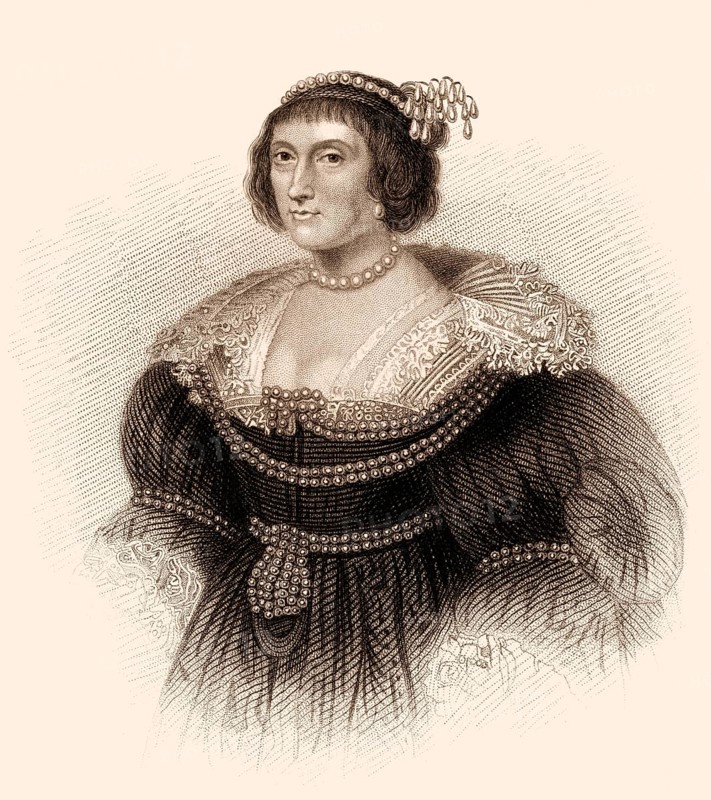 Elizabeth Stuart, die Winterkönigin, 1596 - 1662, als Ehefrau von Friedrich V., Kurfürst von der Pfalz, Kurfürstin von der Pfalz und Königin von Böhmen
