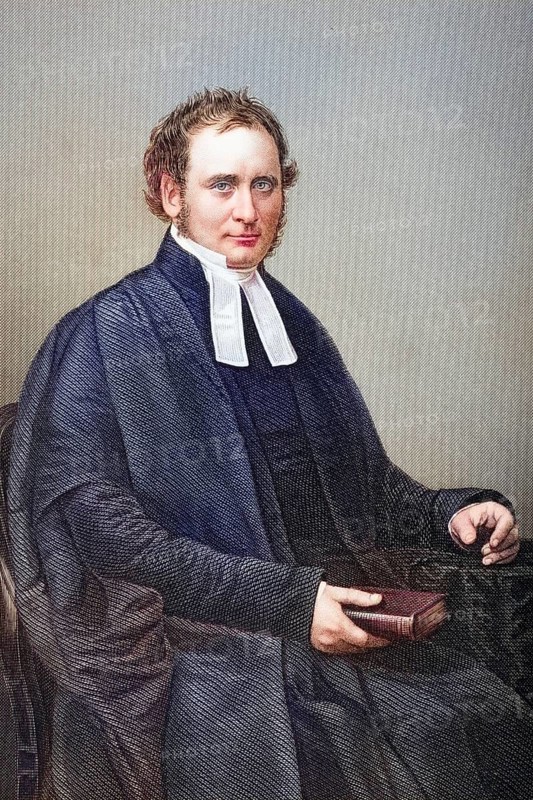 Robert Bickersteth, 1816-1884, English Lord Bishop of Ripon. Painted by DJPound after a photograph by Mayall. From the book The Drawing-Room Portrait Gallery of Eminent Personages, Volume 2, published in London 1859, digitally restored reproduction from a 19th century original, record date not stated