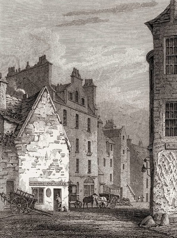 Bristo Port, Edinburgh, Scotland, 19th century, Views in Edinburgh by J. & H. S. Storer