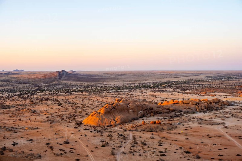 Rocks and landscape near the Pontok Mountains, Spitzkoppe, Große Spitzkuppe Nature Reserve, Namibia