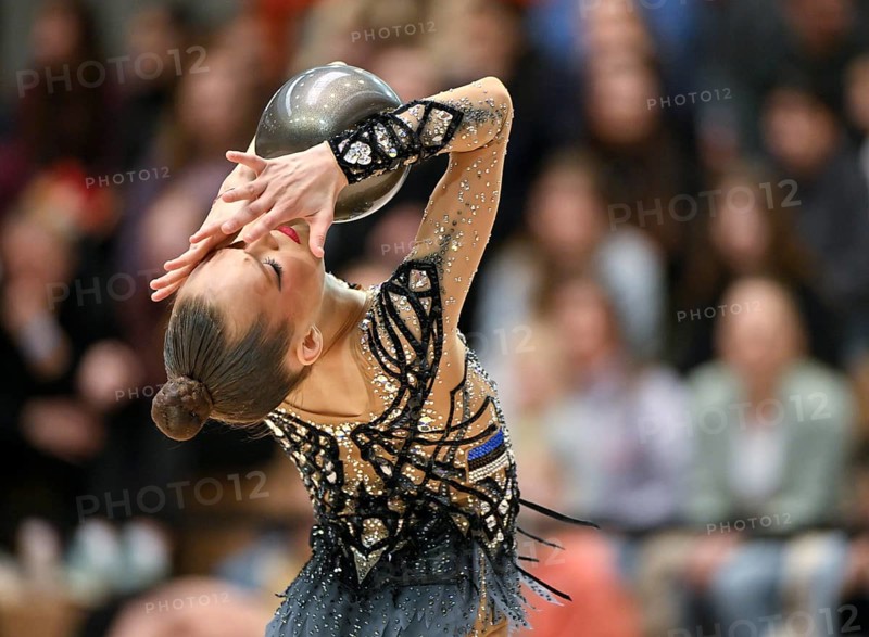 Antonia Levtsenko EST with handheld ball rhythmic gymnastics, RSG Turnen Schmiden International 2026, Fellbach, Baden-Württemberg, Germany