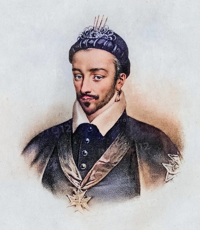 Henry III of France, 1551-89, King of France (1574-89), son of King Henry II and Catherine de' Medici, Historical, digitally restored reproduction from a 19th century original, Record date not stated