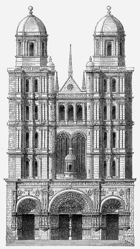 Church St. Michel, Dijon, Burgundy, France, 19th Century