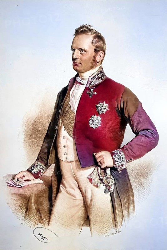 Thomas Freiherr von Ward (1819-1858), originally riding servant, minister in Lucca and Parma, diplomat, Historical, digitally restored reproduction from a 19th century original, Record date not stated