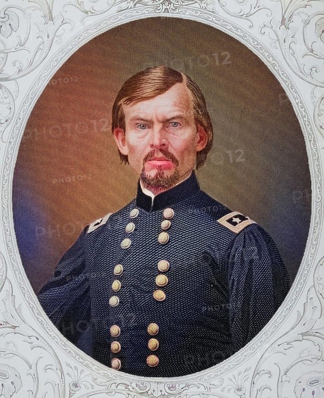 Franz Sigel, 1824 to 1902, Union General in the Civil War, Historical, digitally restored reproduction from a 19th century original, Record date not stated