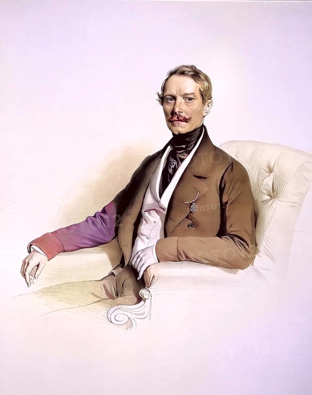 Ignaz Engelhardt, civil servant in Vienna around 1854, Historical, digitally restored reproduction from a 19th century original, Record date not stated