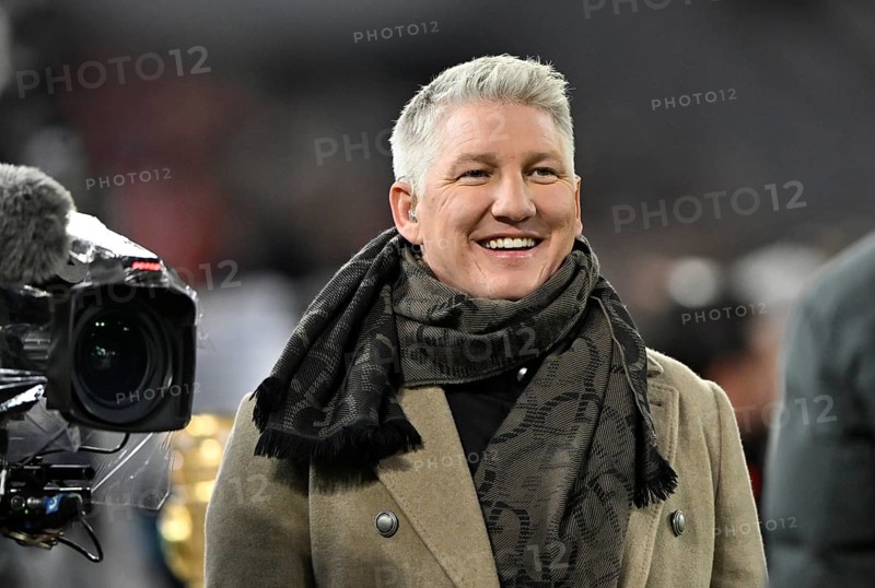 TV expert Bastian Schweinsteiger, portrait, smiles, soccer Bundesliga, DFB-Pokal, Allianz Arena, Munich, Bayern, Germany