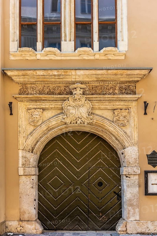 Details of the old town lanes, Krakow, Poland