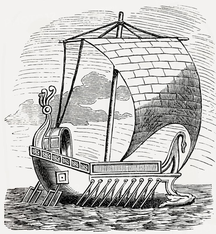 A scapha, ancient Roman ship