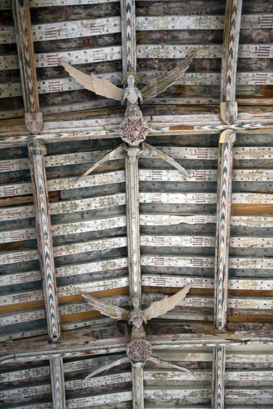 Angels on ceiling, Blythburgh church, Suffolk, England, United Kingdom