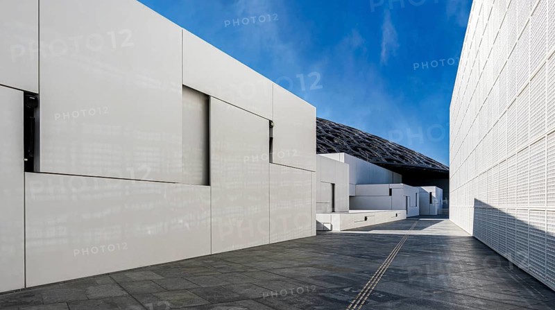 Louvre Abu Dhabi architecture, art museum by French architect Jean Nouvel, buildings on Saadiyat Island, Abu Dhabi, United Arab Emirates