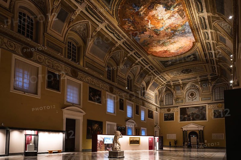 NAPLES, ITALY - JANUARY 14, 2024: Hall in Archeological Museum