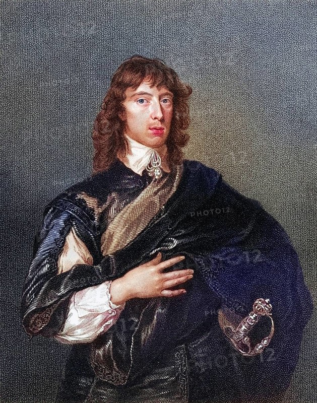 William Howard 1st Viscount Stafford, 1614-1680, Roman Catholic martyr who was involved in a papal plot. From the book Lodges British Portraits, published in 1823, Historical, digitally restored reproduction from a 19th century original, Record date not stated