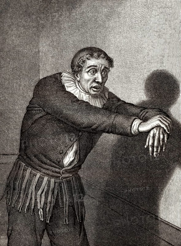 Jean-Baptiste Fauchard, 1737-1816, Künstlername Grandmesnil oder Grand-Ménil, französischer Schauspieler und Dramatiker, hier in der Rolle des Harpagon, von Jean-Baptiste François Desoria
