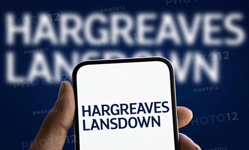 Hargreaves Lansdown logo is displayed on smartphone. Hargreaves Lansdown plc is a British financial services company.