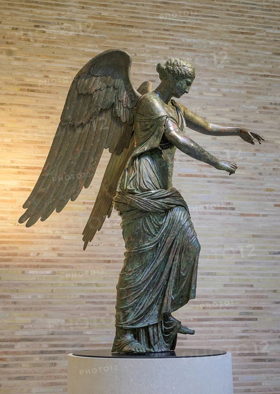Bronze statue Vittoria alata, Brescia, Province of Brescia, Italy