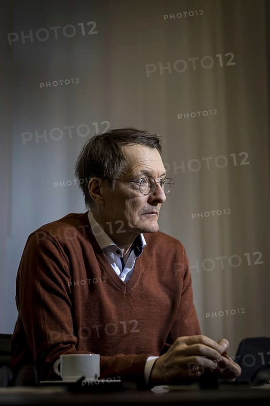 Karl Lauterbach (SPD), Federal Minister of Health, recorded during an interview at the Federal Ministry of Health