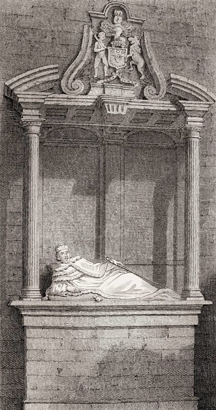 Monument of Robert Douglas, 1st Viscount of Belhaven, buried in Holyrood Abbey, Holyrood Chapel, Edinburgh, Scotland, 17th century, Views in Edinburgh by J. & H. S. Storer