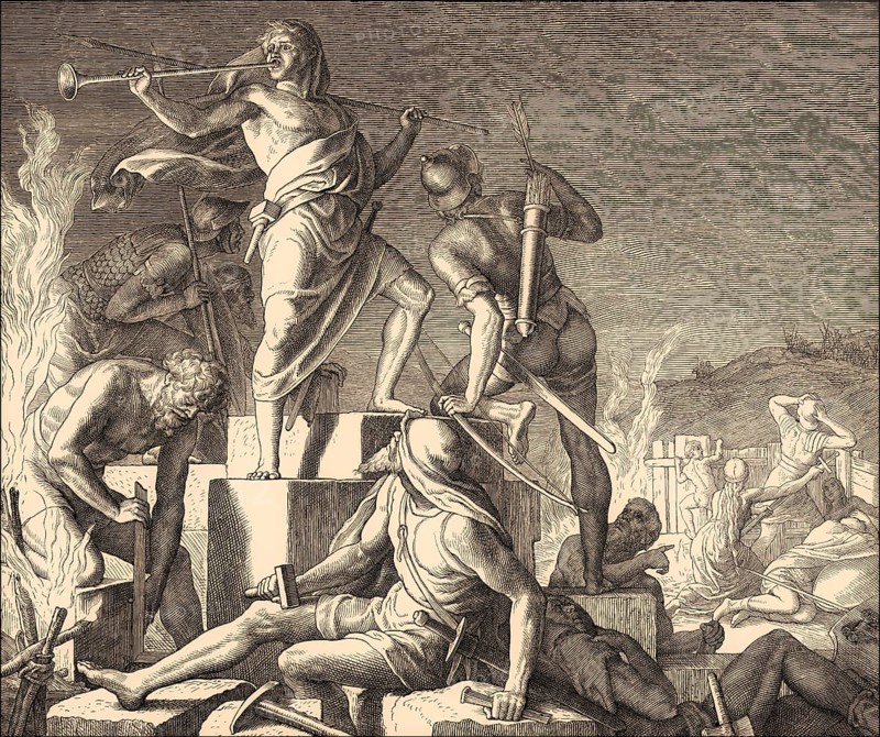 Rebuilding the Jerusalem Temple, Old Testament, by Julius Schnorr von Carolsfeld