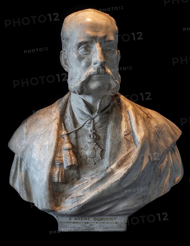 Buste of André Dumont, Belgian geologist, mining engineer and founder of the Association of Mining Engineers in Belgium