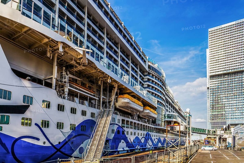 Cruise dock at the World Port Center, at Wilhelminapier in the harbor, Rotterdam, the Netherlands