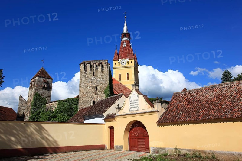 Fortified church Neustadt, Biserica Evanghelica Fortificata din Cristian, a Saxon fortified church in the village of Cristian, Neustadt, Brasov County, Transylvania, Romania