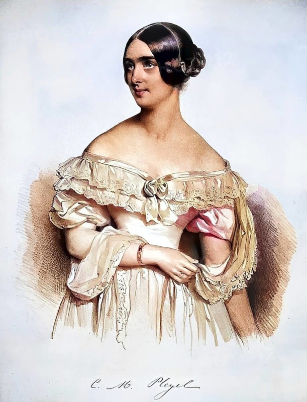 Marie (Camille, Camilla) Felicite Denise Pleyel, née Marie Moke (born 14 September 1811 in Paris: died 30 March 1875 in Saint-Josse-ten-Noode near Brussels) was a French-Belgian pianist, composer and piano teacher, Historic, digitally restored reproduction from a 19th century master, Record date not stated