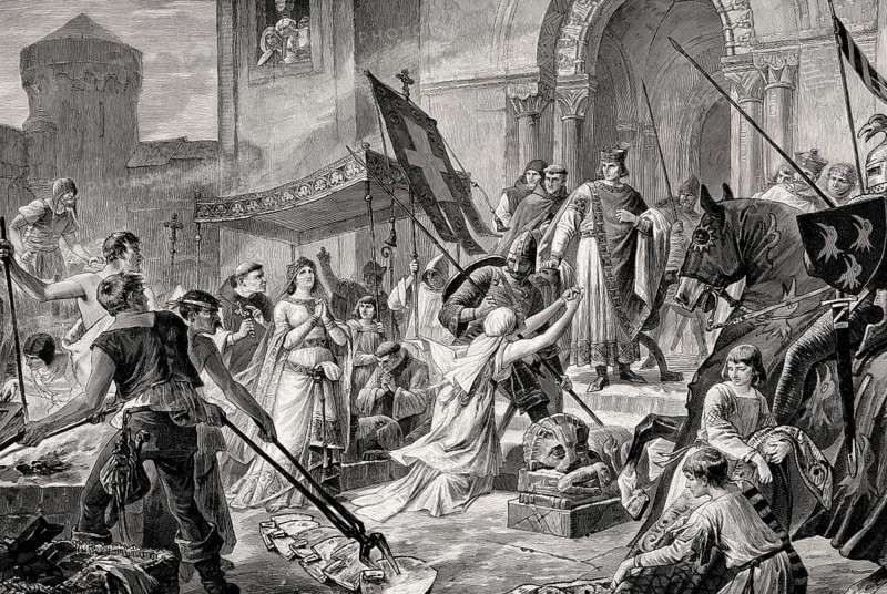A divine providence by Saint Cunigunde of Luxembourg, c. 975, 1040, wife of Holy Roman Emperor Saint Henry II