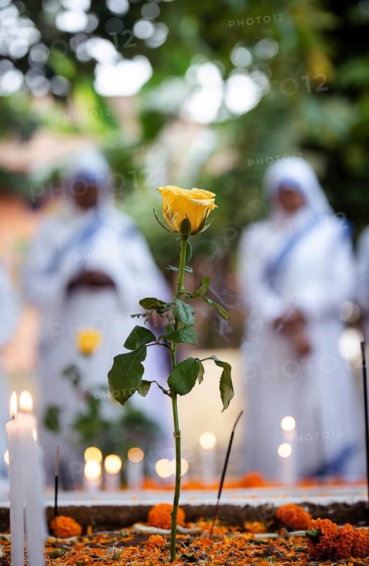 Nuns offer prayers on the grave during the All souls day observation, in Guwahati, India on 2 November 2024. All Souls' Day is a Christian holiday dedicated to honoring and praying for the souls of the departed